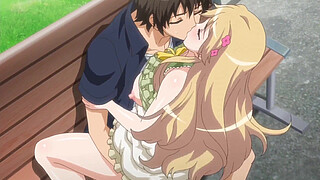 Hentai teens fucking in public park