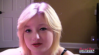 Busty Blonde Coed Faith Hope Sloppy Deepthroat And Slow Handjob Tease!