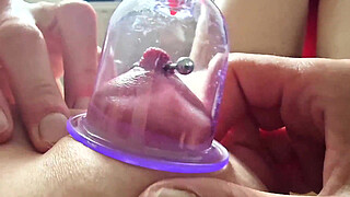 Pumping Suck Hard My Pierced Nipples
