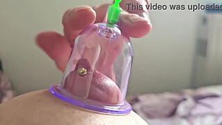 Pumping Suck Hard My Pierced Nipples