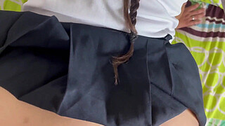 Perverted Stepfather Takes His Stepdaughter's Big Ass 's Pussy to Play With Until He Fills It With Semen