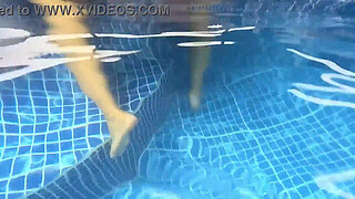 Amateur Sex in the Water Outdoors with a Horny MILF with a Huge Ass, Cumming