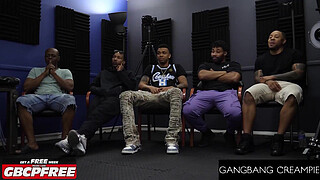 GANGBANG CREAMPIE - Horny AF Julia James Takes Cum Loads in MEGA Gangbang