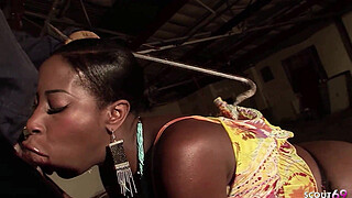 Curvy Black Ebony Big Tits and Ass female Boss seduce white Worker to Interracial Fuck at work