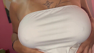 Hot blonde with a big ass sucking and fucking a huge cock - Greedy blonde stallion