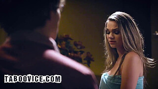 Brunette Stepsis Ask Stepbro to Creampie Her Pussy