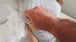 I came on my virgin stepsister's pussy after she put my dick inside and lost her virginity.