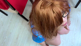 A stepmom with gorgeous shapes and a big ass is mesmerized as she is fucked in anal, the stepson touches her ass and hammers her hard in the ass