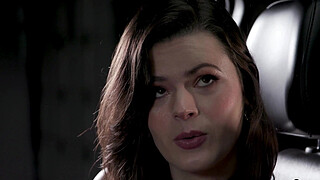 Hairy small titted brunette hottie Dharma Jones begging for hard anal sex