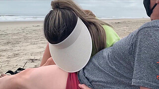 Stop jerking my dick, this is a public beach! Public anal.