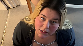 Practising the alphabet until I get it right blowjob!