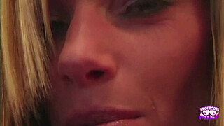 A not experienced sexy blonde fucked outdoors by the pool by a tattooed guy