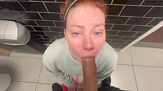 I Love Worshipping Cock And Swallowing Cum In A Public Toilet