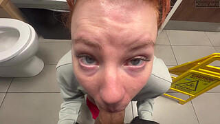 I Love Worshipping Cock And Swallowing Cum In A Public Toilet