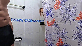 Caught My Step-Cousin Showering And She Begged For My Cum (POV)