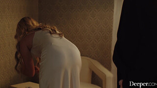 Deeper. Sexy Blonde Influencer Britt Blair Has Anal One-Night Stand With A Fan