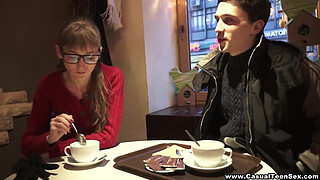 Casual Teen Sex - Nerdy teeny Elena gets excited teen porn