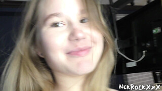 neighbor with big tits Amalia Devis , came to visit me when her husband left for work