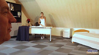 Incredible small teen gangbanged by horny grandpas she swallows cumshots