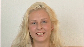 She is blonde, has blue eyes and incredible breasts, a German dream girl - 80s vintage interview