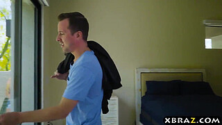 Wife hires babysitter for her husband who he fucks anal