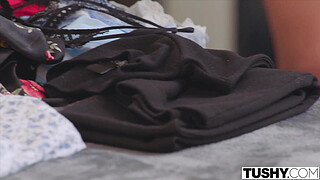 TUSHY Alexis has hot anal threesome with bestie Kira & BF