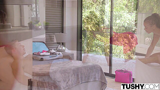 TUSHY Alexis has hot anal threesome with bestie Kira & BF