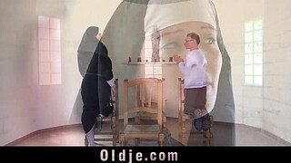 Old man makes young monastery nun fornicate