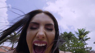 Perfect tits teen has orgasm on huge dick