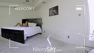 NannySpy Lonely dad seduces busty brunette Nanny Amia Miley