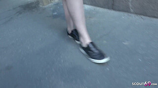 GERMAN SCOUT - FIRST ANAL FOR SKINNY TEEN MELINA AT REAL PICKUP CASTING