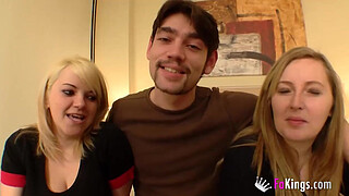 Blonde cousins introducing the guy they started having sex with