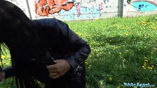 Public Agent - Hot big tits Czech teen gets cum plastered on her face under a railway bridge