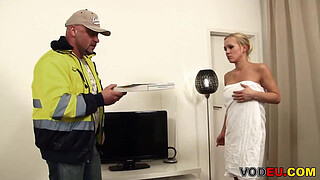 Big tits blonde girl fucked hard