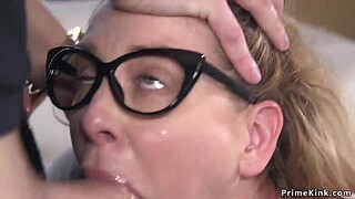 Busty Milf officer anal fucked in rope