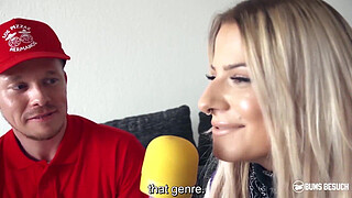 BUMS BESUCH - Busty German pornstar July Johnson surprise fucks amateur dude