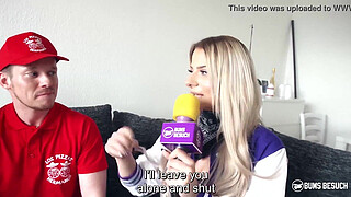 BUMS BESUCH - Busty German pornstar July Johnson surprise fucks amateur dude