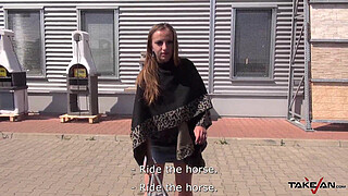 Extreme big tits bouncing in van when babe is fucked by stranger