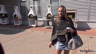 Extreme big tits bouncing in van when babe is fucked by stranger