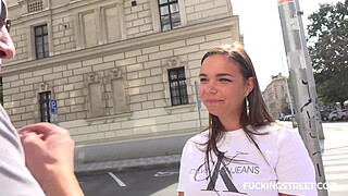 The searching ended in a great fuck for a busty brunette