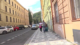 The searching ended in a great fuck for a busty brunette