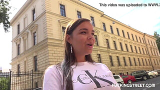 The searching ended in a great fuck for a busty brunette