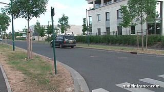 Amateur redhead hard anal fucked and fisted by the taxi driver outdoor