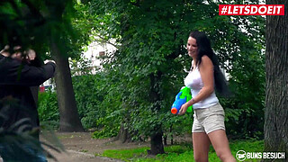 LETSDOEIT - Busty Brunette Jolee Love Fucks With Amateur Guy That She Just Found On The Park
