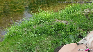 German MILF caught Young Boy Watch and Help with Public Sex