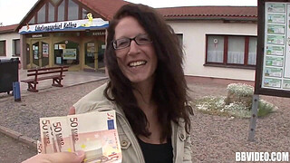 Busty german hooker gets fucked for money