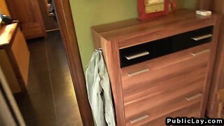 Amateur hairdresser fucks for cash POV