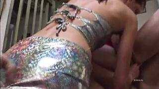 Big cock in the ass for a busty girl!