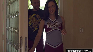 TEENFIDELITY Cheerleader Slut Lily Jordan Creampied By Friend's