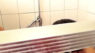 German Step-Mom help Son in Shower and Seduce to Fuck